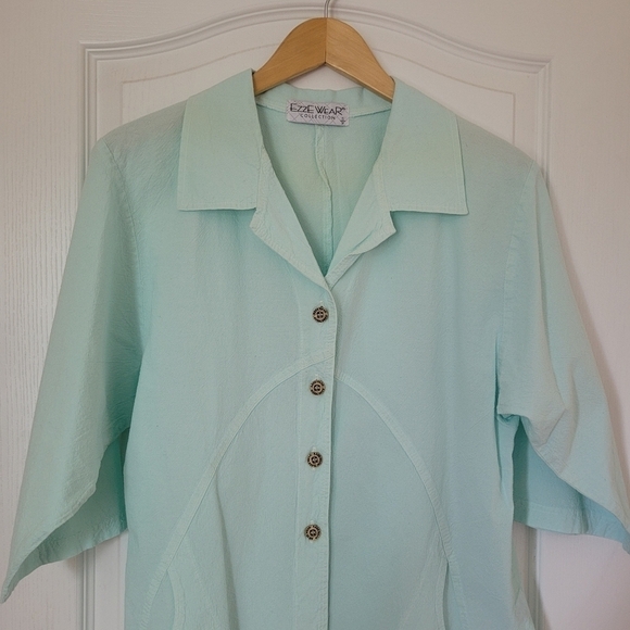 Ezze Wear Button Down Cotton Top | size SMALL - Picture 5 of 5